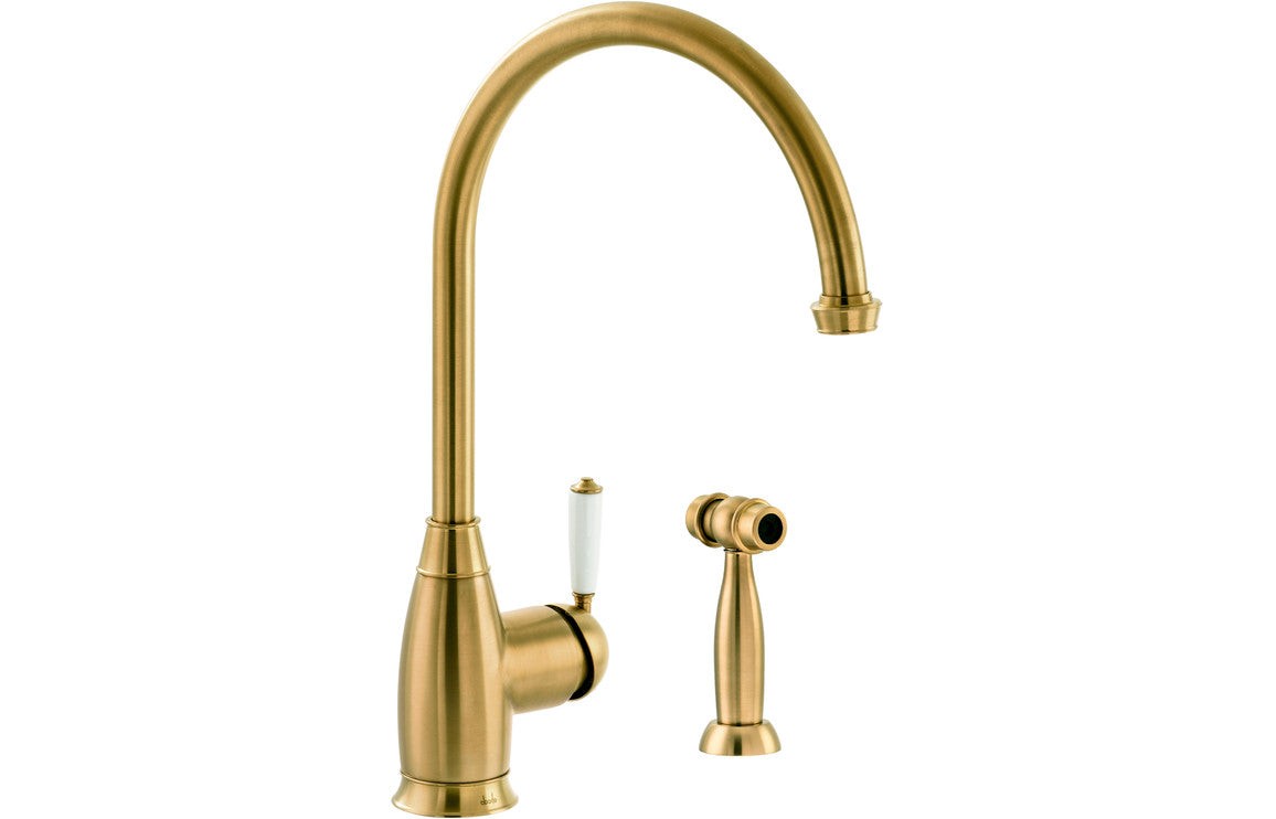 Abode Astbury Single Lever Mixer Tap w/Handspray - Forged Brass