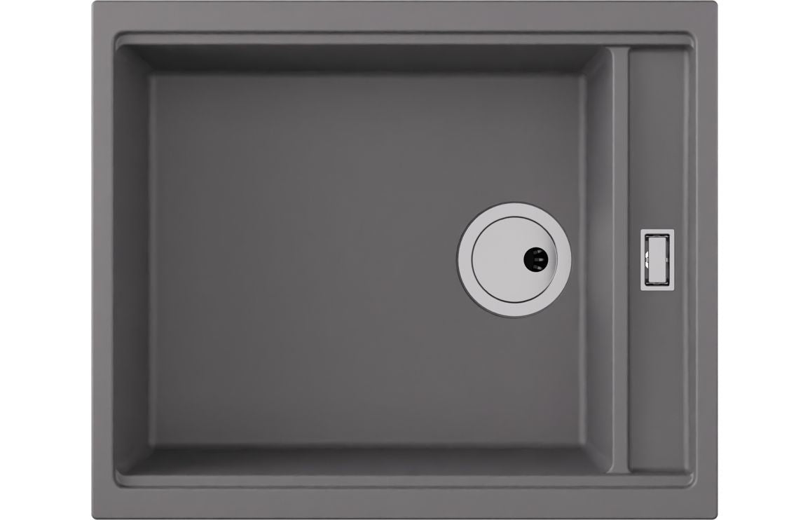 Abode Syncronist Large 1.25B Inset/Undermount Sink - Metallic Grey