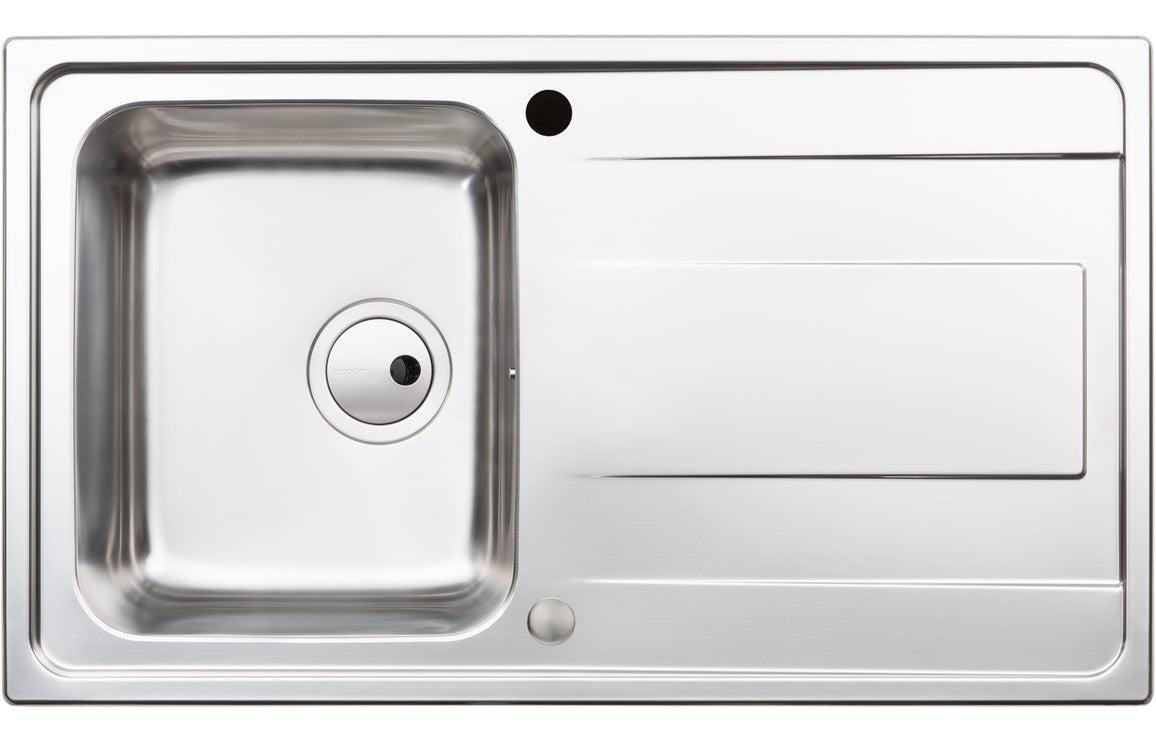 Abode Ixis Compact 1B & Drainer Inset Sink - St/Steel