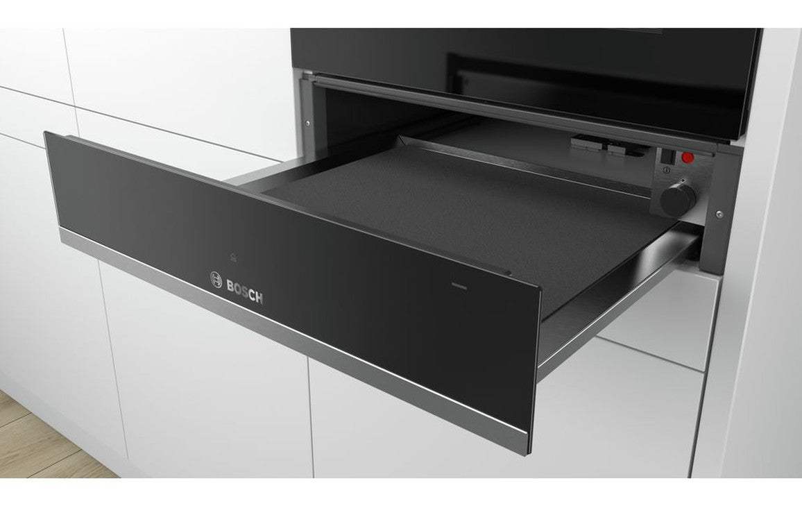 Bosch Series 6 BIC510NS0B 14cm Warming Drawer - Black & St/Steel