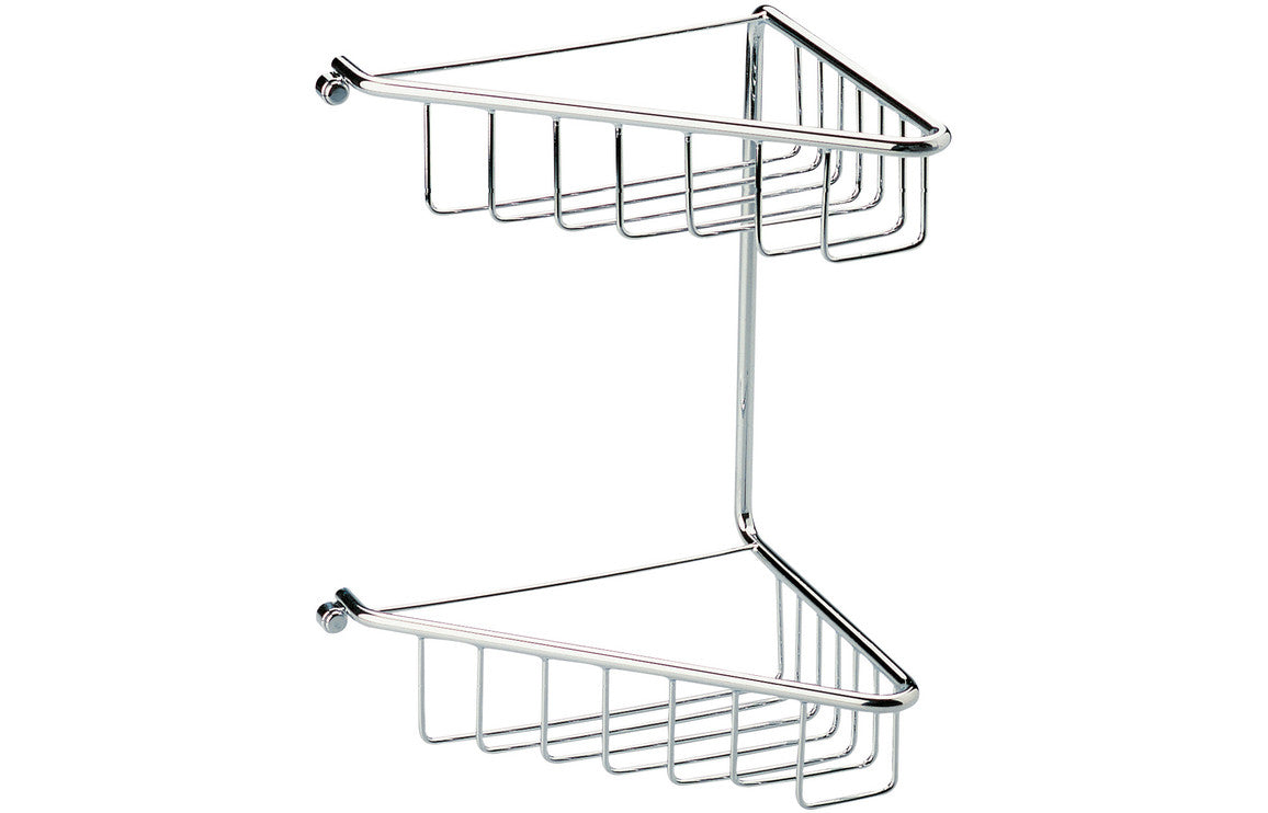 Elena 2-Tier Corner Shower Caddy - Chrome