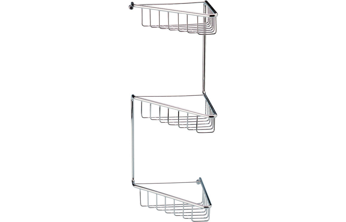 Elena 3-Tier Corner Shower Caddy - Chrome