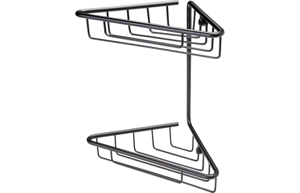 Elena 2-Tier Corner Shower Caddy - Black