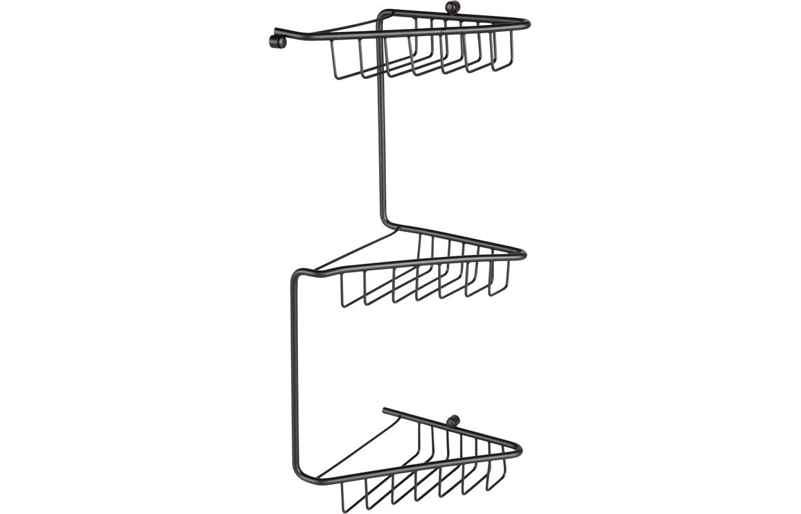 Elena 3-Tier Corner Shower Caddy - Black