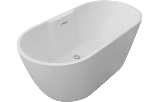 Harlesden Freestanding 1655x745x580mm 0TH Bath - White/Black