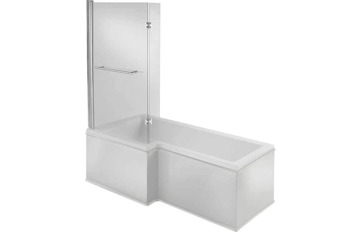 Navarre L Shape 1700x850x560mm 0TH Shower Bath Pack (LH)