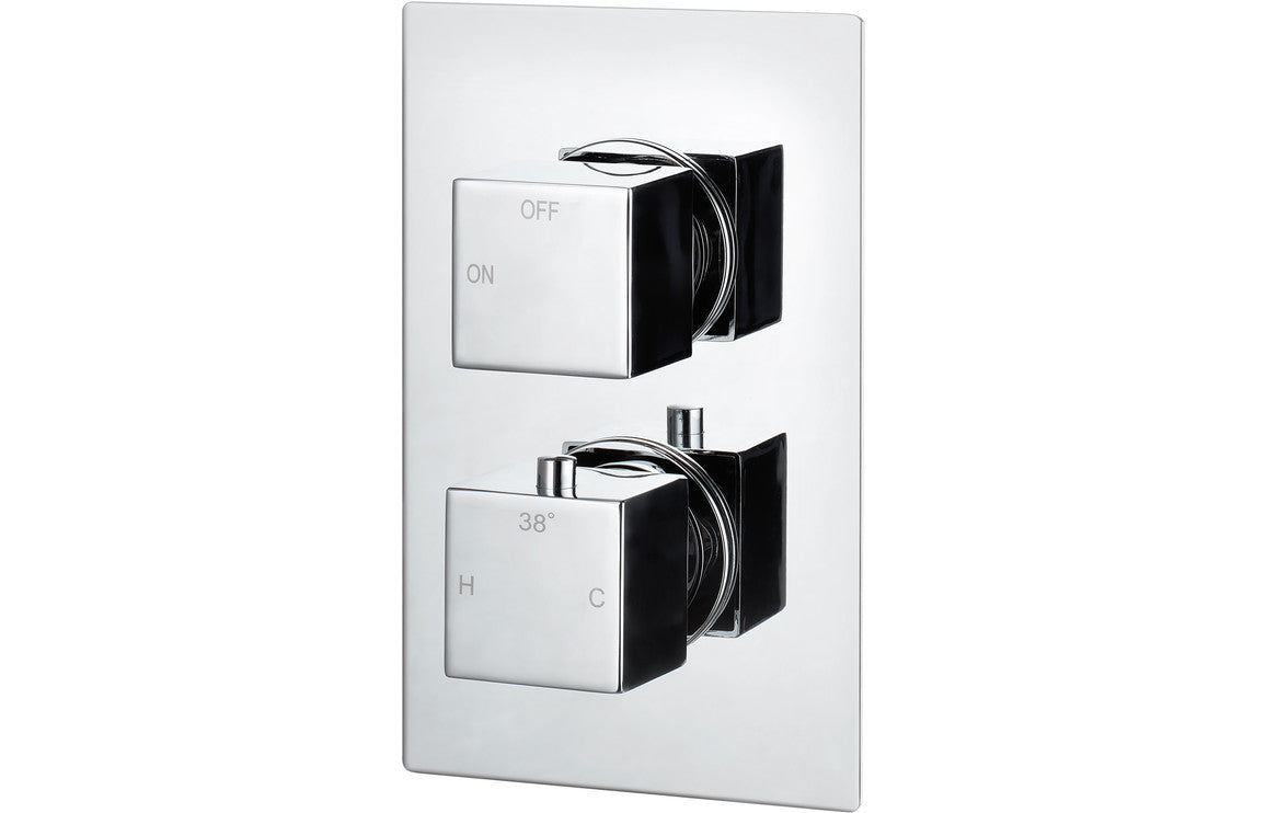 Comet Thermostatic Single Outlet Twin Shower Valve