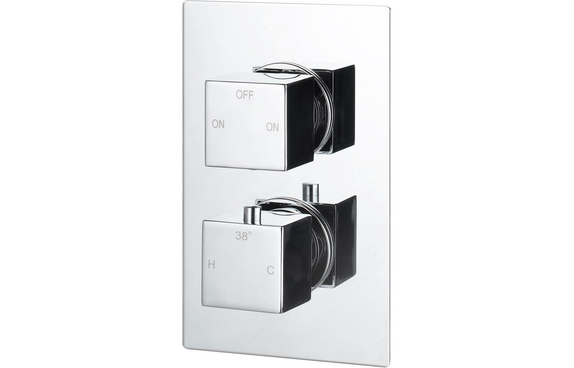 Comet Thermostatic Two Outlet Twin Shower Valve