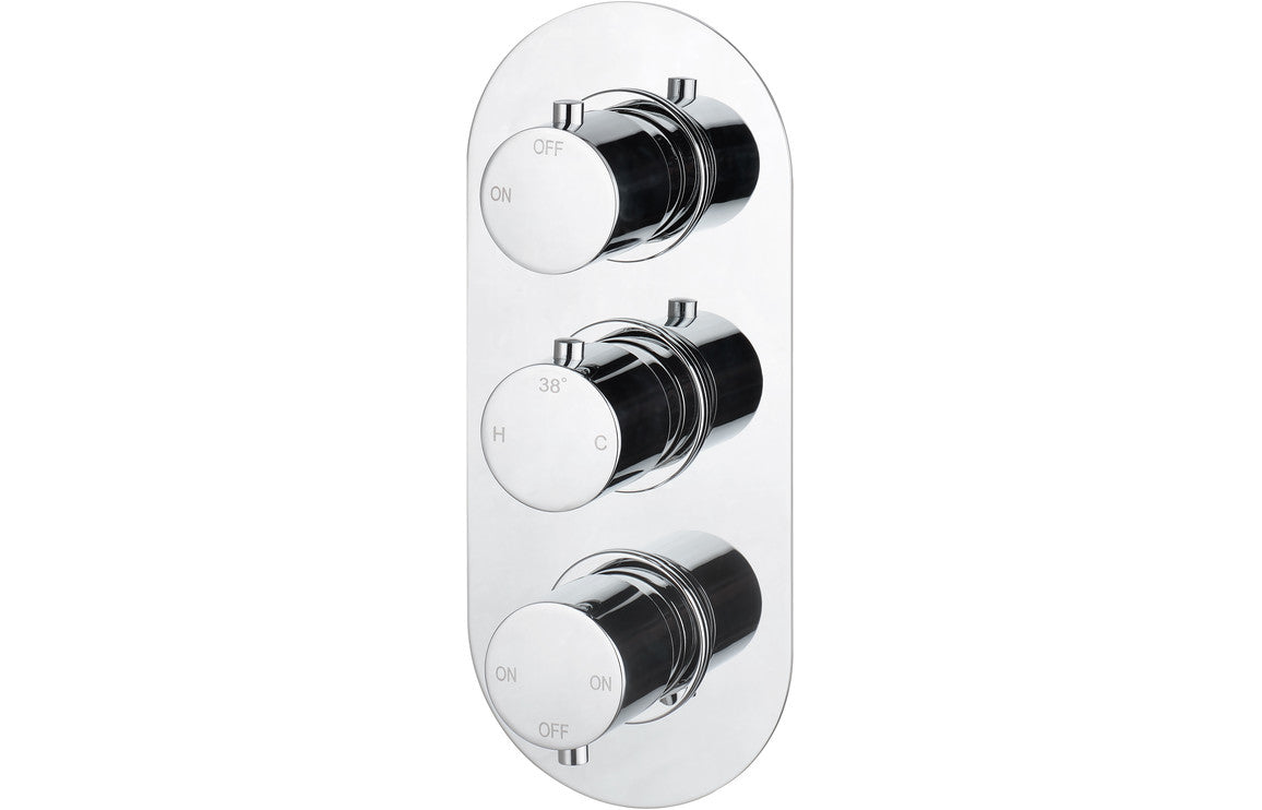 Astro Thermostatic Three Outlet Triple Shower Valve
