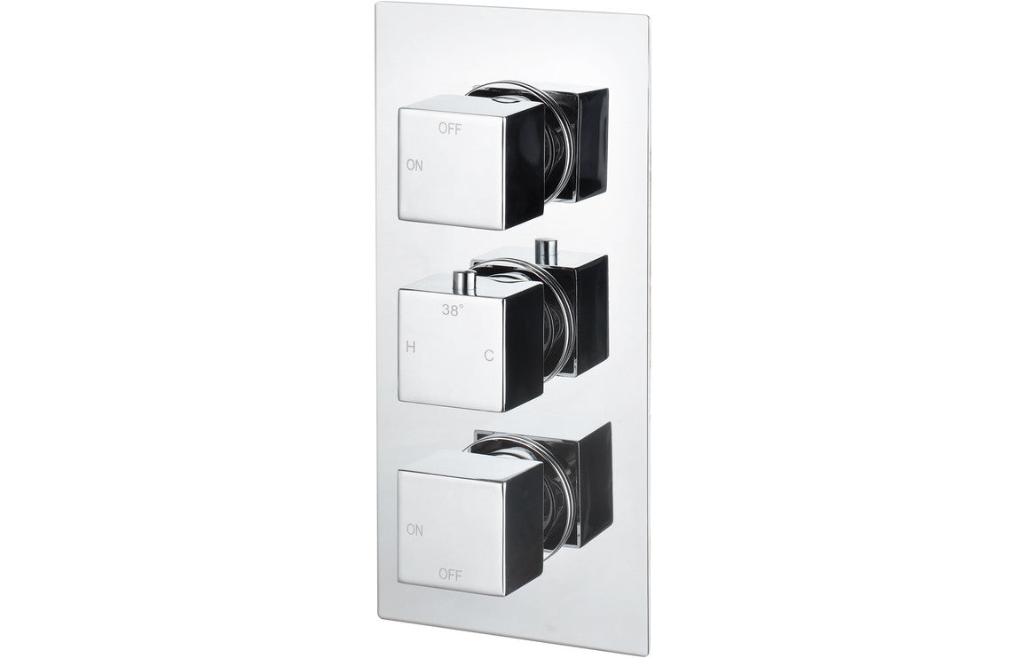 Comet Thermostatic Two Outlet Triple Shower Valve