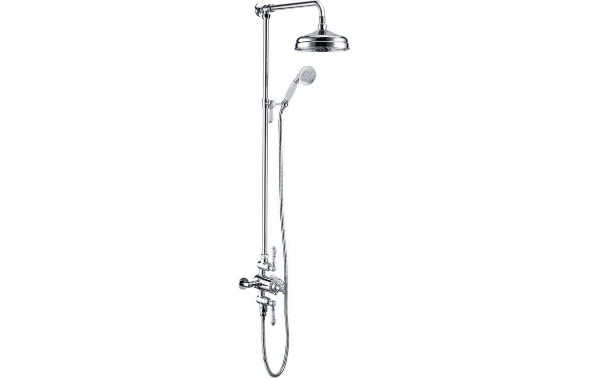 Berwick Traditional Exposed Two Outlet Shower Valve w/Riser Kit & Overhead