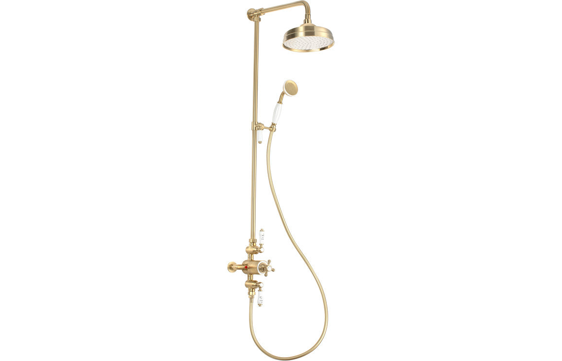 Berwick Thermostatic Shower Kit - Brushed Brass