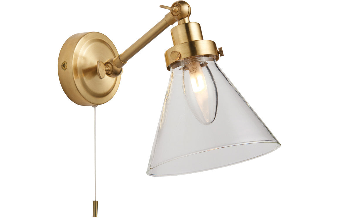 Pyramid Wall Light - Brushed Brass