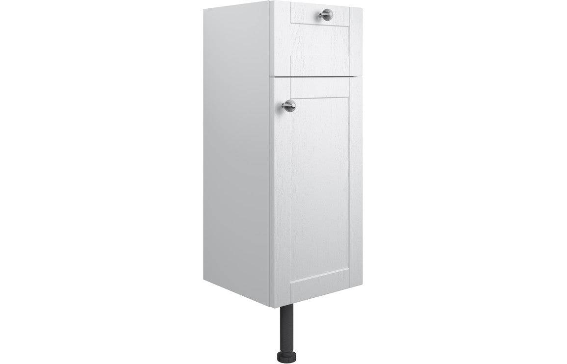 Benita 300mm 1 Drawer  1 Door Base Unit - Satin White Ash