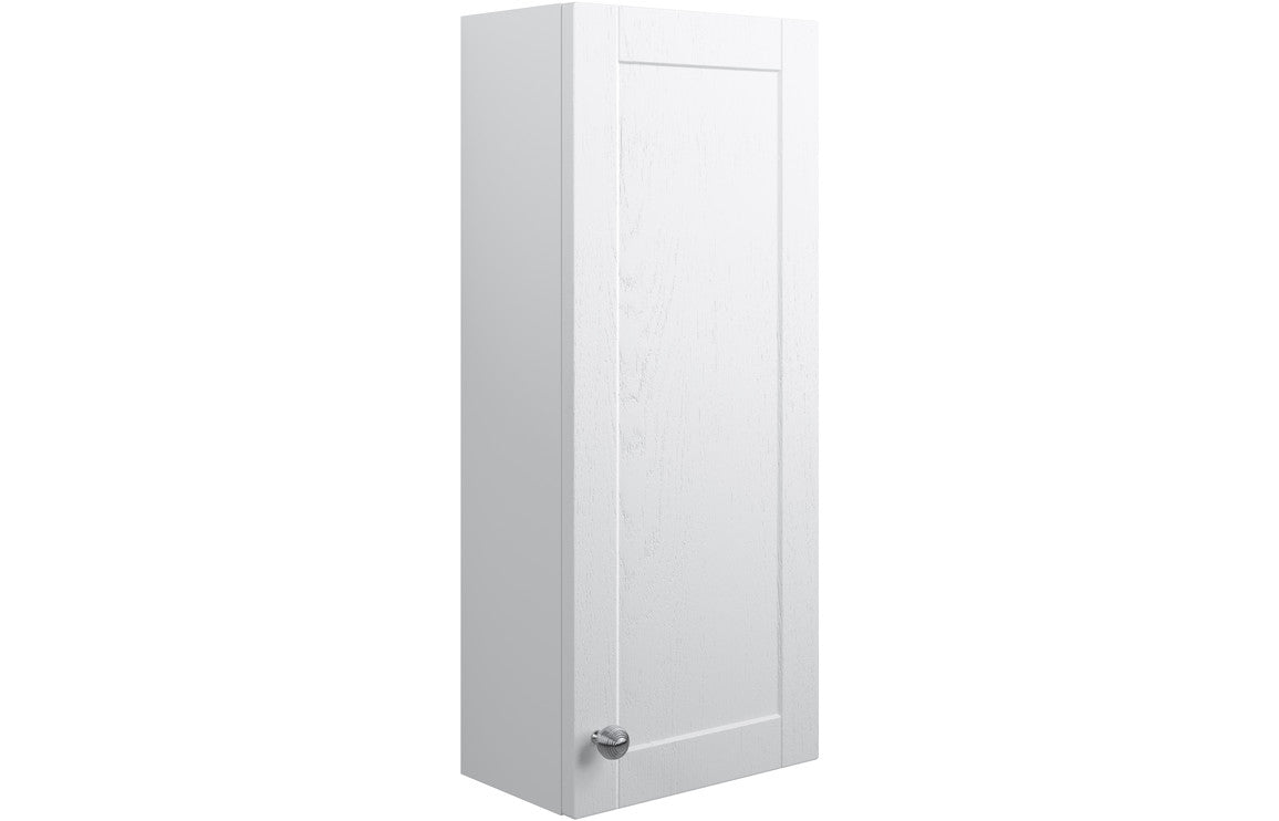 Benita 300mm 1 Door Wall Unit - Satin White Ash