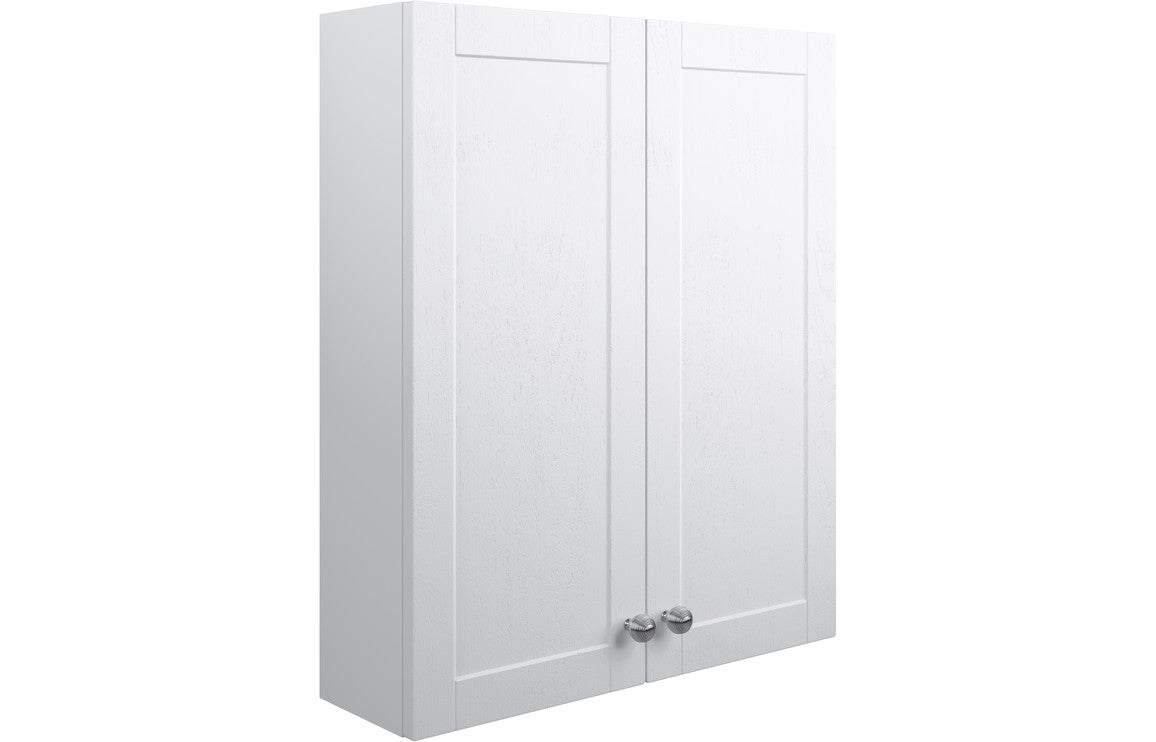 Benita 600mm 2 Door Wall Unit - Satin White Ash