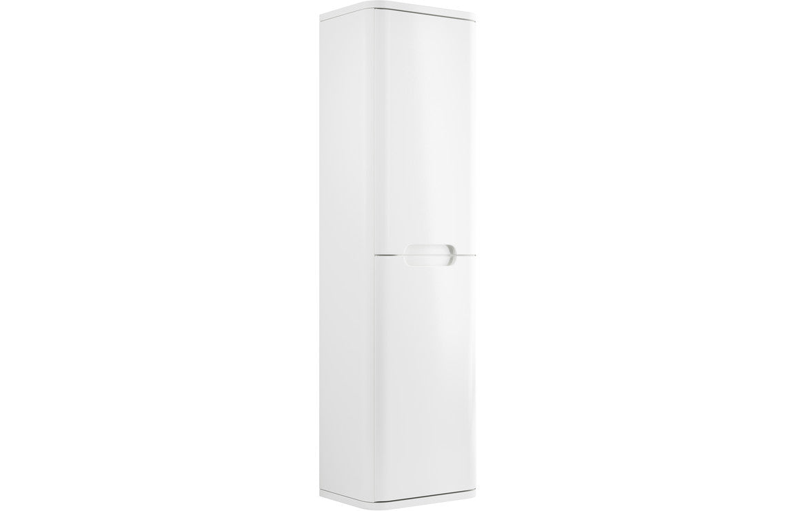 Lambra 350mm 2 Door Wall Hung Tall Unit - White Gloss