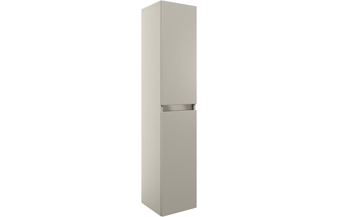 Carino 300mm 2 Door Wall Hung Tall Unit - Latte