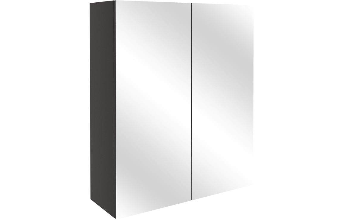 Alba 600mm Mirrored Unit - Matt Graphite Grey