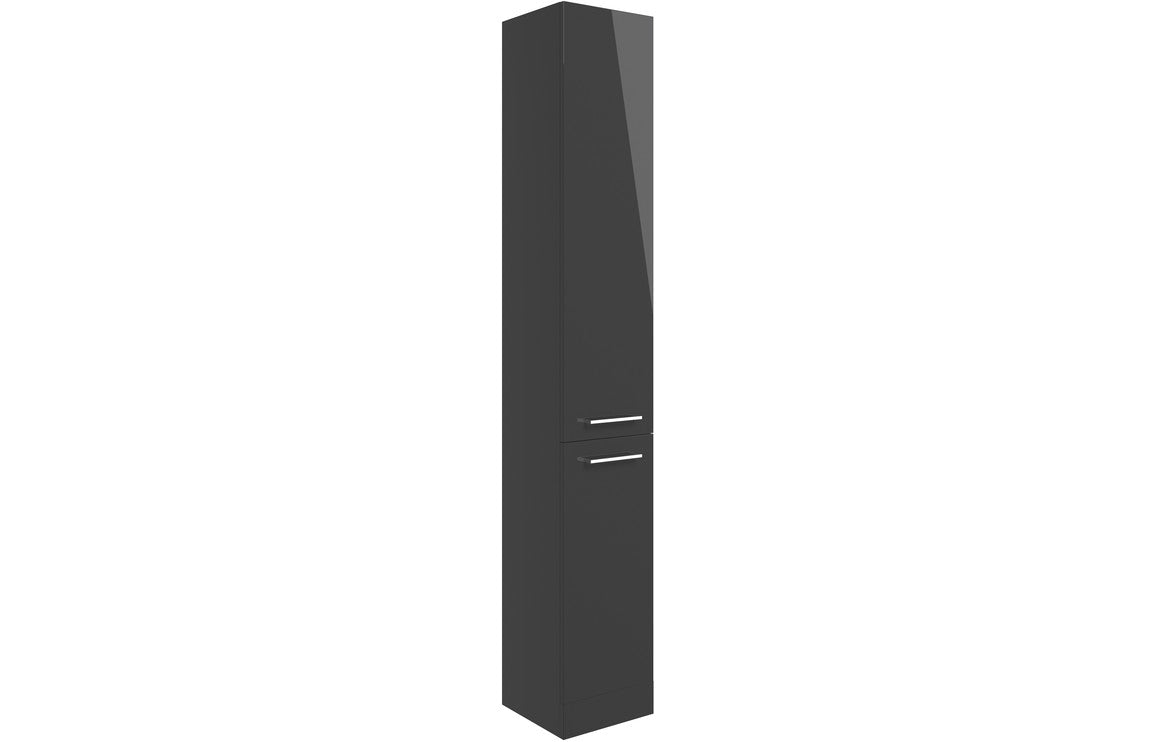 Venosa 350mm Floor Standing 2 Door Tall Unit - Anthracite Gloss