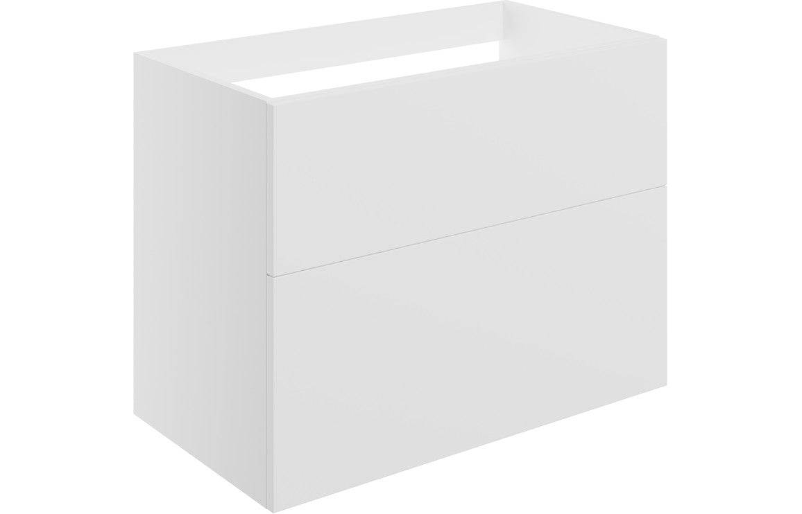 Statement 790mm Wall Hung 2 Drawer Basin Unit (No Top) - Matt White