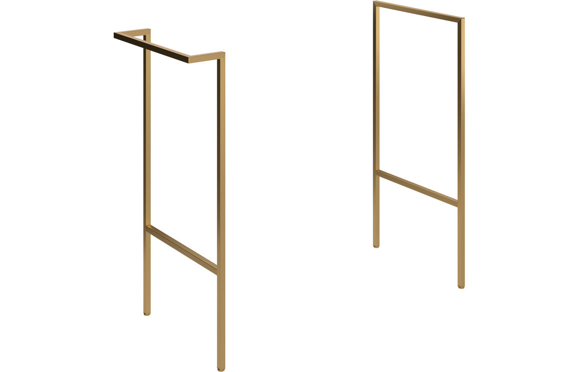 Statement Optional Frame with Integrated Towel Rail - Brushed Brass