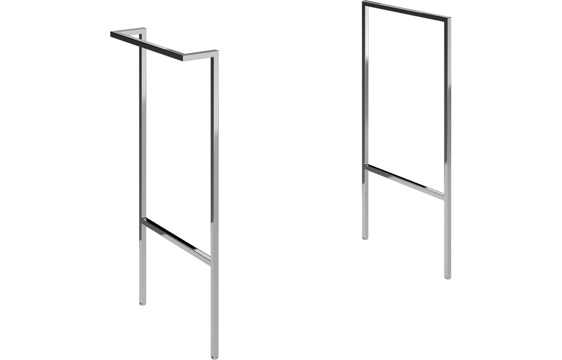 Statement Optional Frame with Integrated Towel Rail - Chrome