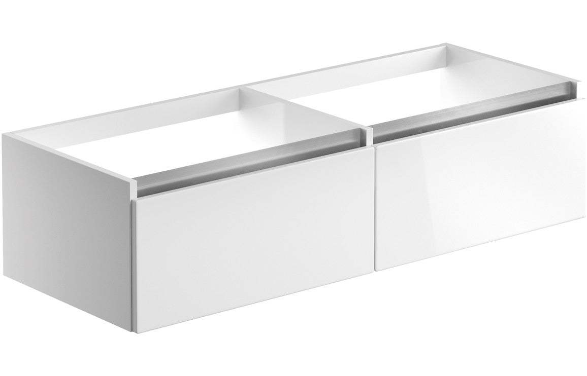 Carino 1200mm Wall Hung Basin Unit Run (No Top) - White Gloss