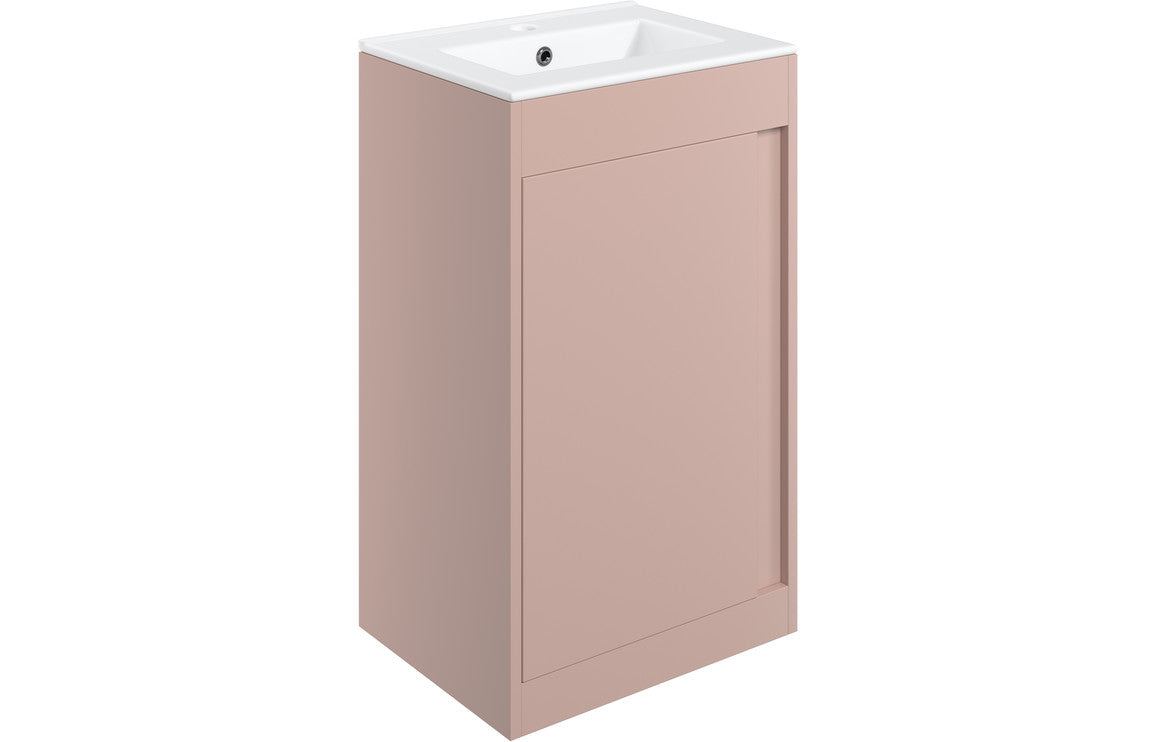 Elements 510mm Floor Standing Unit Inc. Basin - Matt Antique Rose