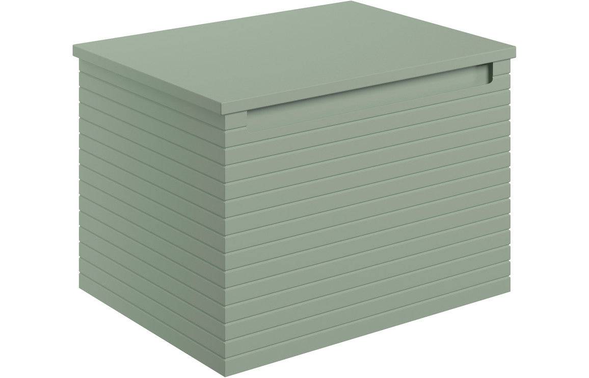 Align 600mm Wall Hung 1 Drawer Basin Unit & Worktop - Matt Willow Green