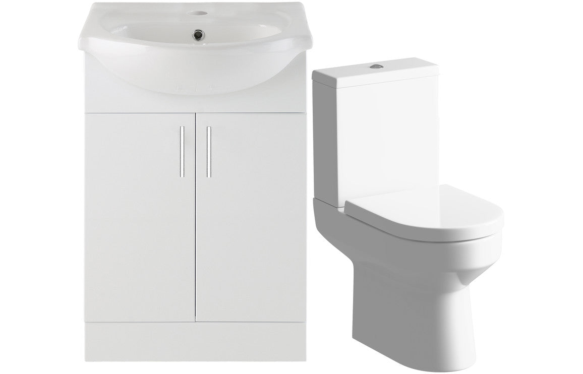 Vista 550mm Vanity & C/C Toilet Pack