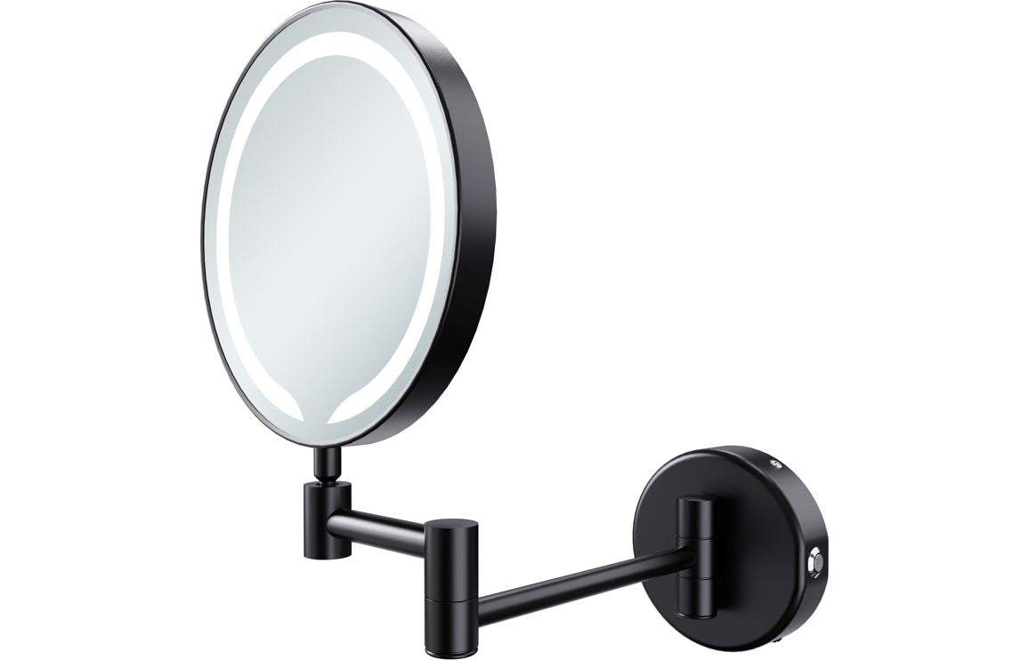 Hoshi Round LED Cosmetic Mirror - Black