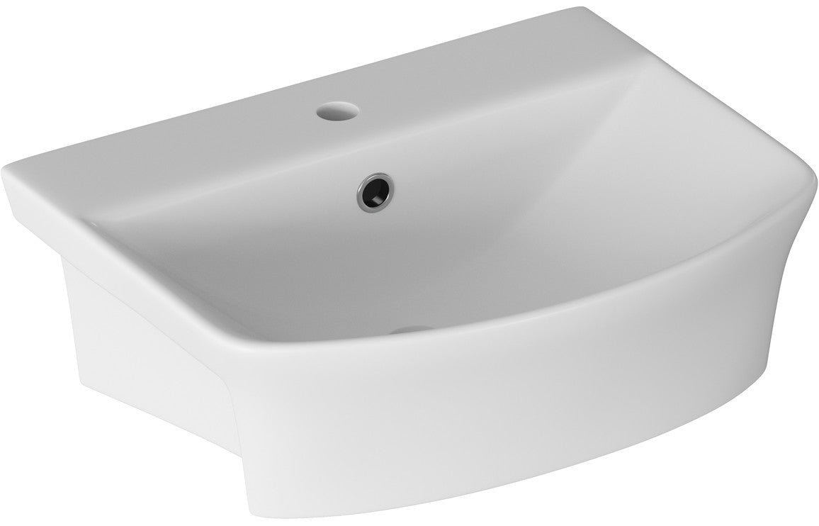 Sandro 500x400mm 1TH Semi Recessed Basin