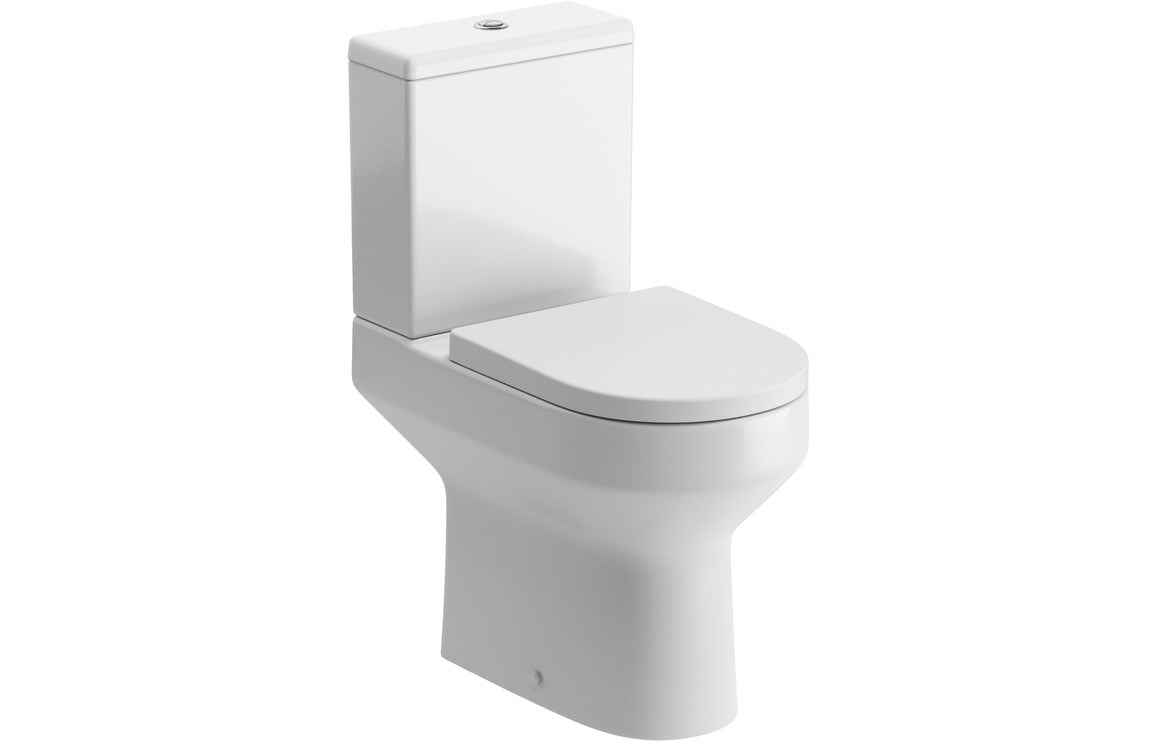 Laurus Close Coupled Open Back Comfort Height WC & Soft Close Seat