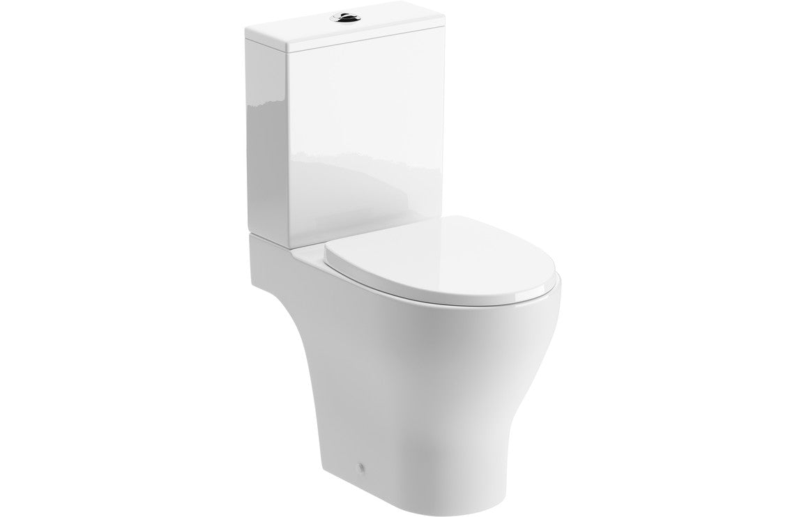 Lily Rimless Short Projection Close Coupled Part Shrouded WC & Soft Close Seat