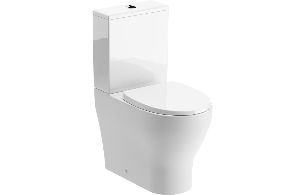 Lily Rimless Short Projection Close Coupled Fully Shrouded WC & Soft Close Seat