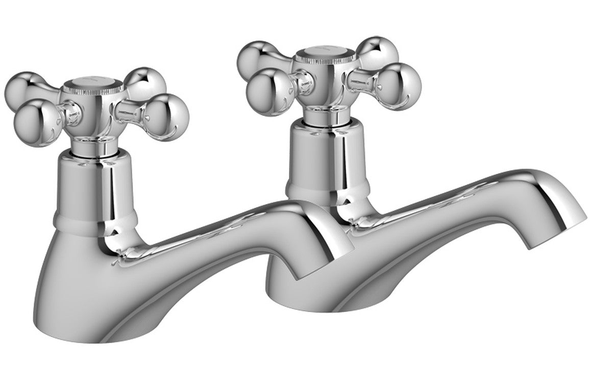 Salton Bath Pillar Taps - Chrome