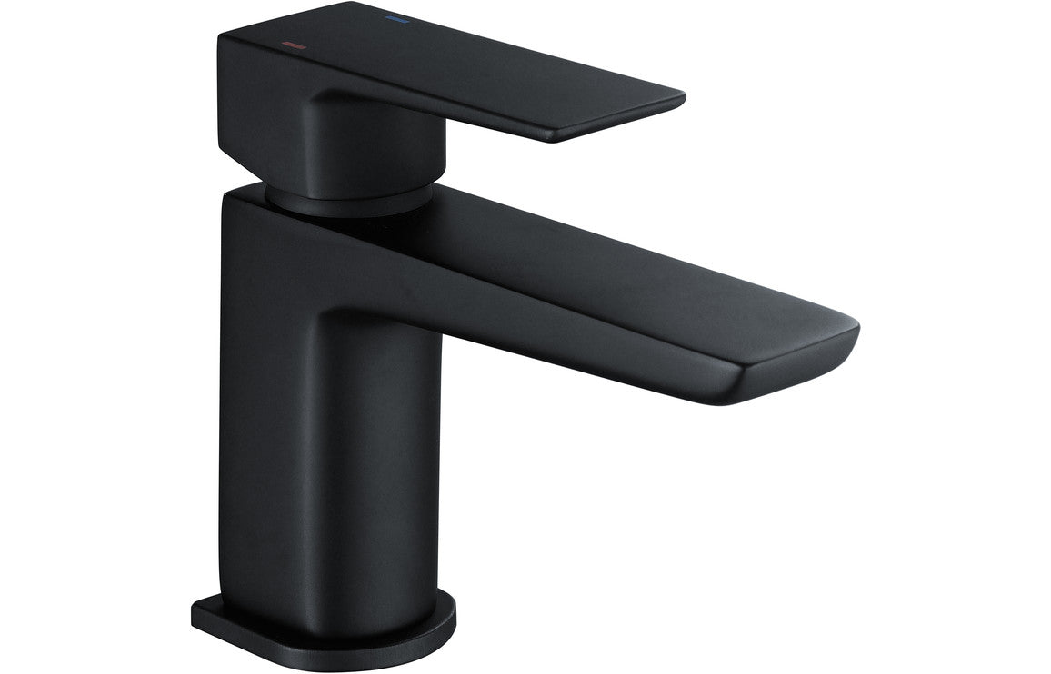 Berio Cloakroom Basin Mixer & Waste - Matt Black