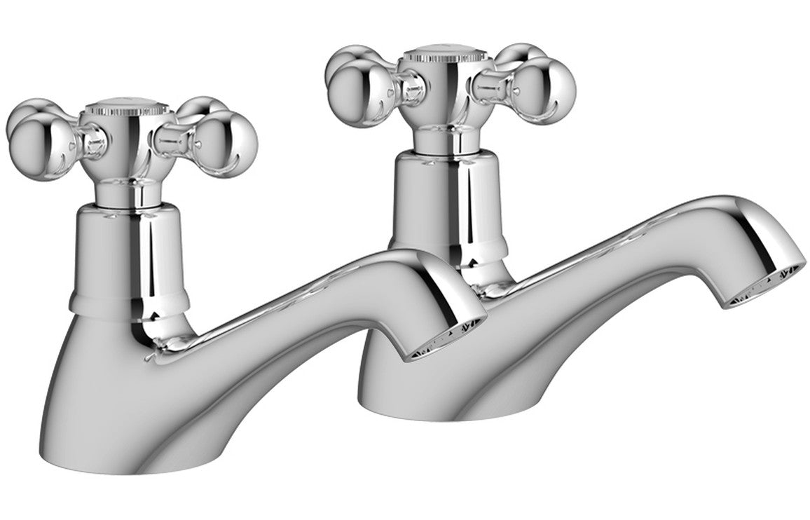 Salton Basin Pillar Taps - Chrome