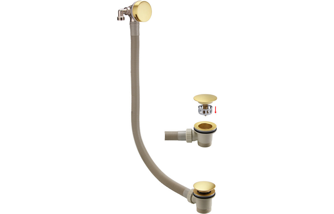 Bath Filler Waste & Overflow - Brushed Brass