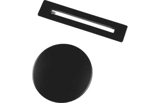 Floor Standing Bath Overflow & Waste Cover - Black/White/Brushed Brass