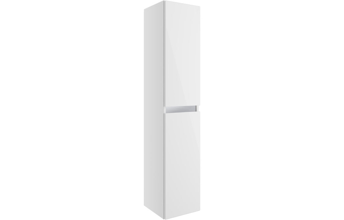 Carino 300mm 2 Door Wall Hung Tall Unit - White Gloss