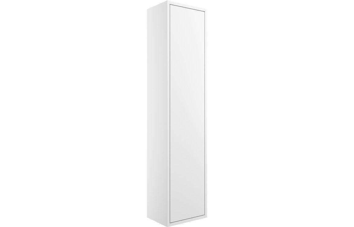 Perla 300mm 1 Door Wall Hung Tall Unit - Matt White