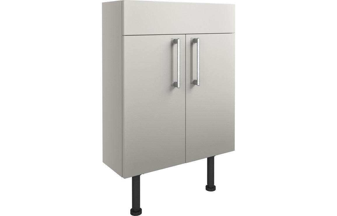 Alba 600mm Slim Basin Unit - Light Grey Gloss