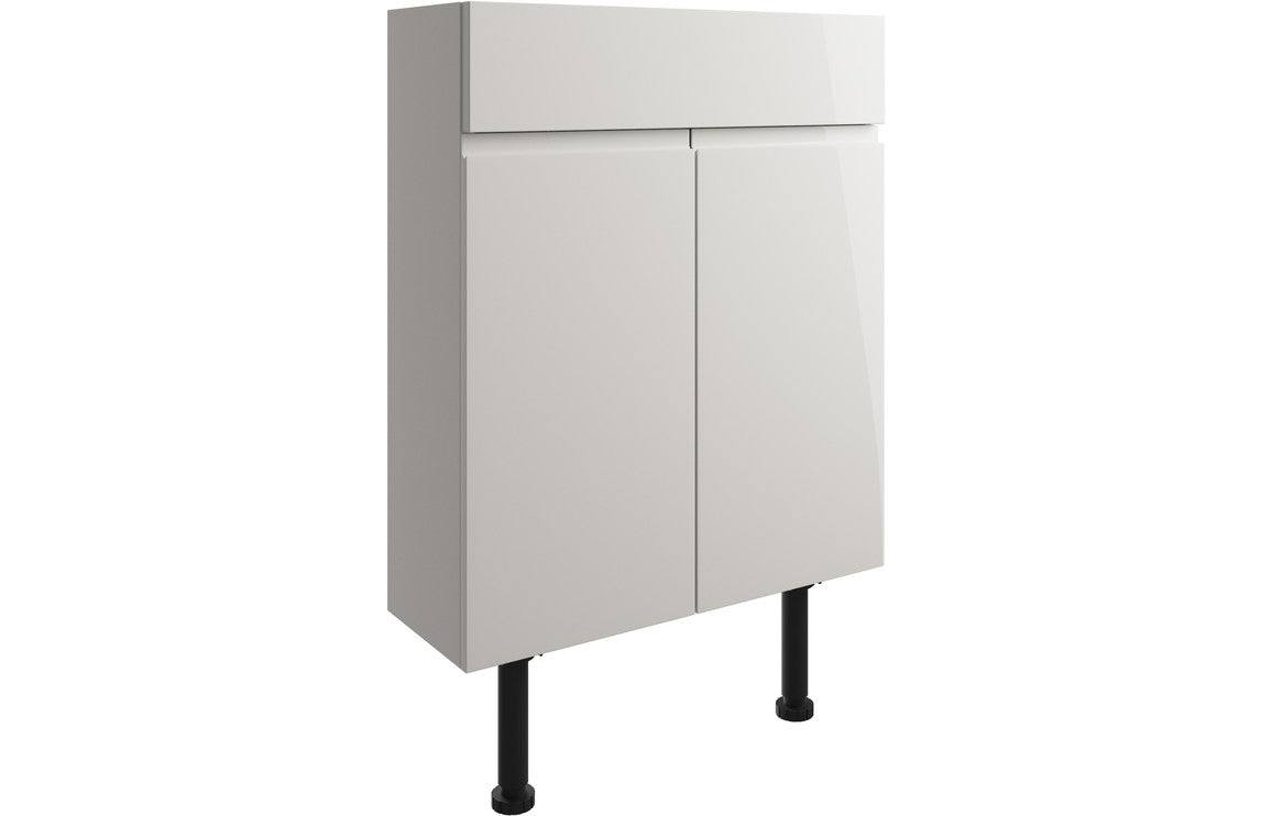 Valesso 600mm Slim Basin Unit - Pearl Grey Gloss