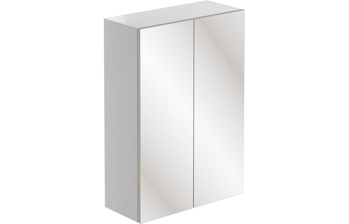 Valesso 500mm Mirrored Wall Unit - White Gloss