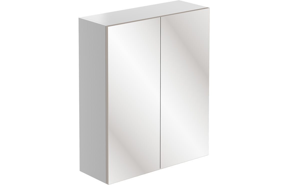 Valesso 600mm Mirrored Wall Unit - White Gloss
