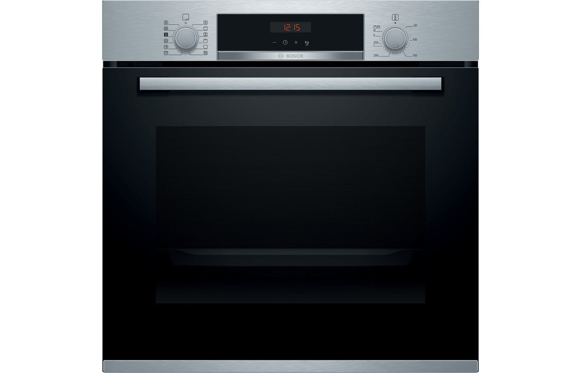 Bosch Series 4 HRS574BS0B Single Pyrolytic Oven w/Added Steam - Brushed Steel