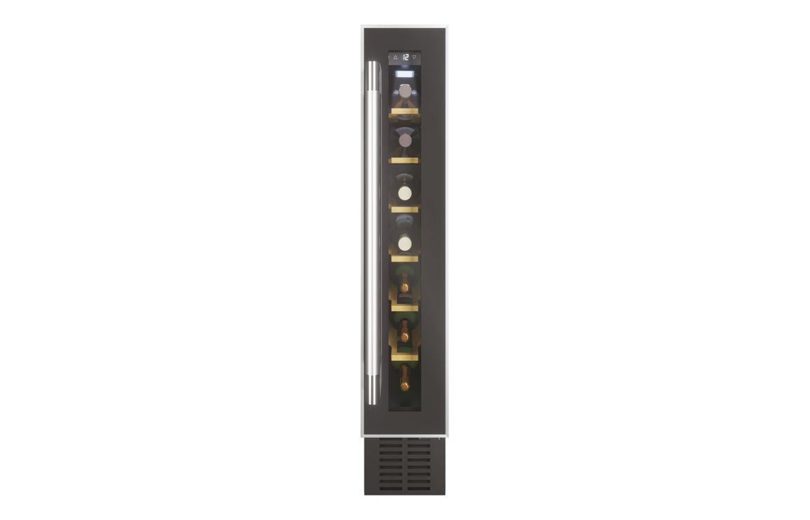 Hoover H300 HWCB 15 UK/1 15cm Wine Cooler - Black Glass & St/Steel