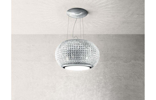 Elica Interstellar 67cm Suspended Hood - Clear Crystal, Black Crystal